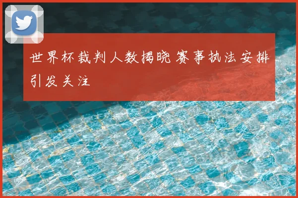 世界杯裁判人数揭晓 赛事执法安排引发关注