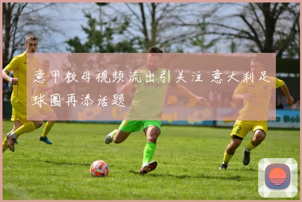 意甲教母视频流出引关注 意大利足球圈再添话题